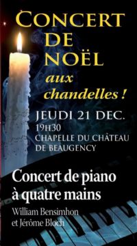Concert de Noël aux chandelles. Le jeudi 21 décembre 2017 à Beaugency. Loiret.  19H30